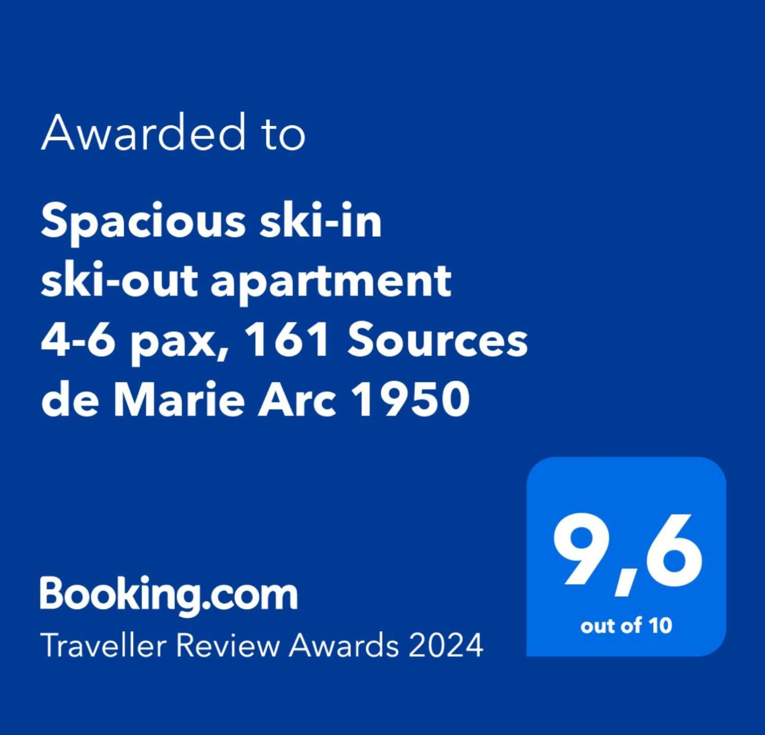 Spacious Ski-In Ski-Out Apartment 4-6 Pax, 161 Sources De Marie Arc 1950 Les Arcs  Eksteriør bilde